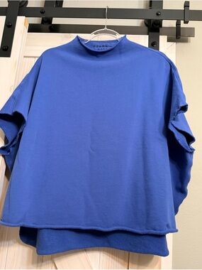 NWT Frank and Eileen rare Audrey triple fleece beautiful blue. OS